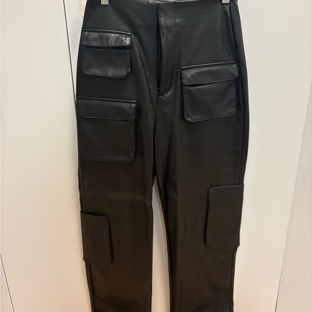 AFRM Dark Leather Cargo Pants